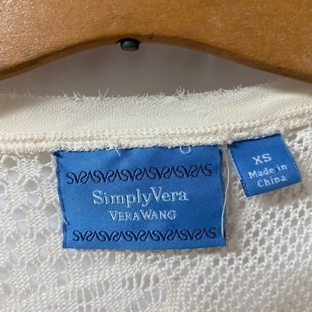 Vera Wang lace summer dress sz X Sm. Light weight. 100% polyester (D-12) - Picture 5 of 6